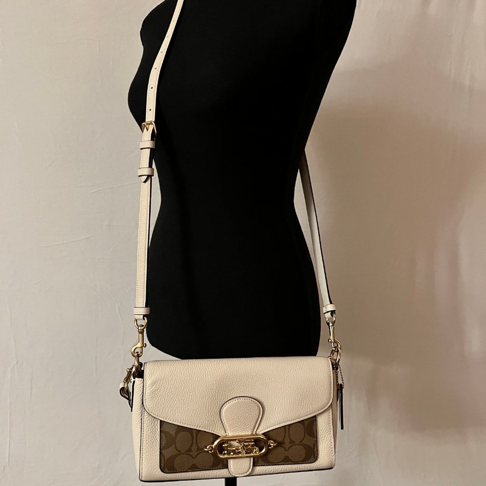 Coach Tabby Style Jade Shoulder Bag w/ Coach Signature Canvas NWOT - Picture 11 of 13